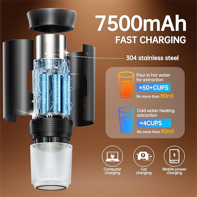 3-in-1 portable coffee maker