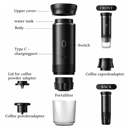 3-in-1 portable coffee maker