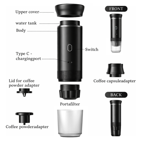 3-in-1 portable coffee maker